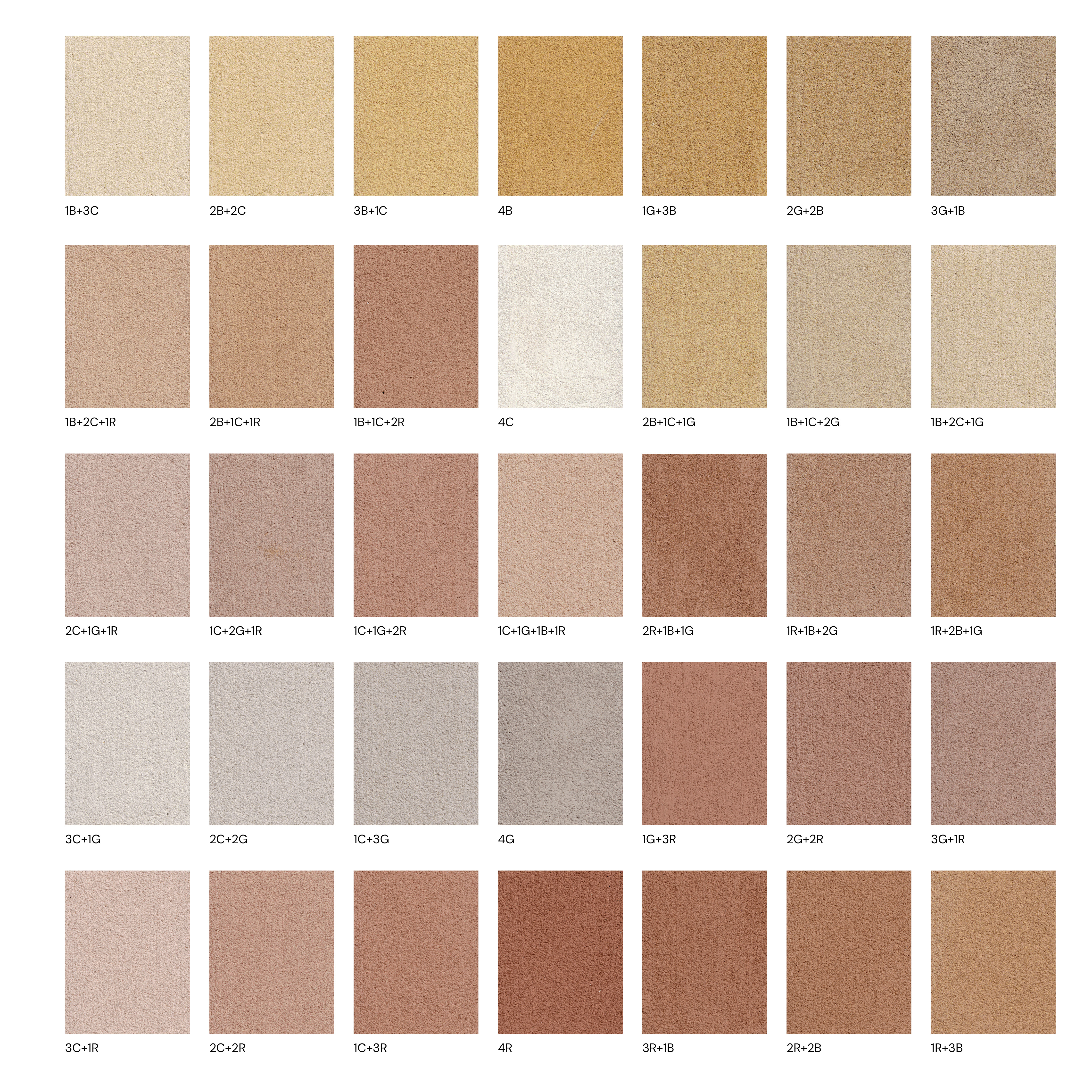 Color Matierals 35 NUANCES, 4 COLORS | BC materials